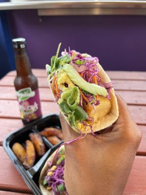 Curry tofu taco at Tako Cheena by Pom Pom in Orlando