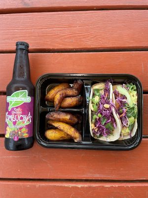 Lunch spread at Tako Cheena by Pom Pom in Orlando