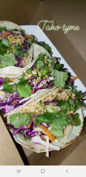 Thai peanut tofu takos at Tako Cheena by Pom Pom in Orlando