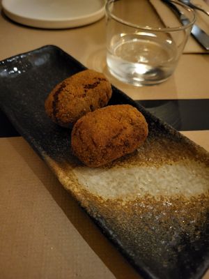 Mushroom croquettes at Sesamo in Barcelona