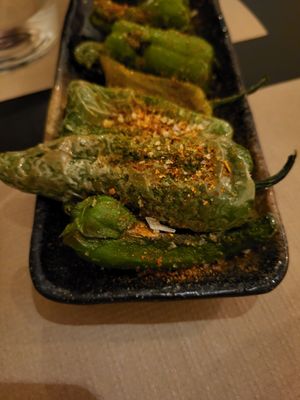 Padron peppers at Sesamo in Barcelona