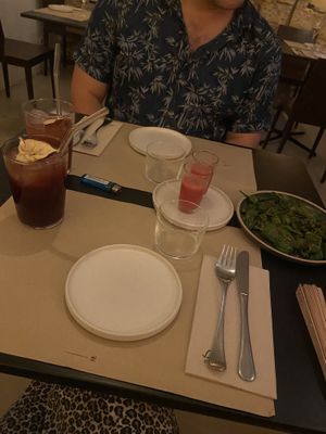 The BEST pardon peppers, and free gespacho!  at Sesamo in Barcelona