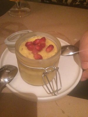 Mango chia dessert at Sesamo in Barcelona