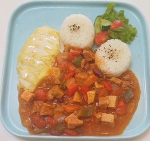 Goulash 
Photo credit: Loving Hut - Zuunmod at Loving Hut in Zuunmod