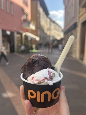   at Gelateria Pingu in Trento