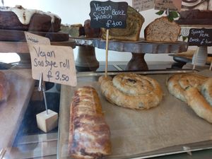 Vegan pastry options at Meo Cafe in Brighton