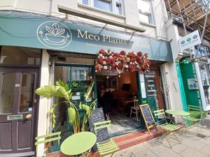 Outside at Meo Cafe in Brighton