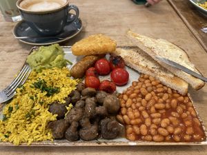 Full vegan breakfastt  at Meo Cafe in Brighton