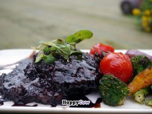 mushroom steak with grilled vegetables at Healing Kitchen in Gyeongju