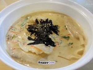 Gangwon-do fusion cream dumpling soup  at Healing Kitchen in Gyeongju
