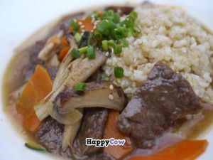 Rice Topped With Soy Protein Bulgogi     at Healing Kitchen in Gyeongju