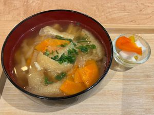 Vegan udon a la carte at salon migknot in Osaka