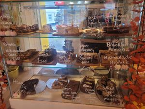 Cakes Counter at Becws Melyn in Llanberis