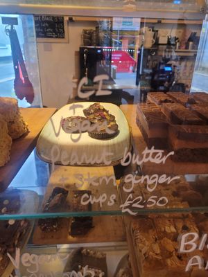 Vegan Peanut Butter + Stem Ginger Cups at Becws Melyn in Llanberis