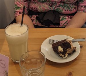 Vegan chocolate fudge cake! at Vera Artisan Bakery and Kitchen in Stirling