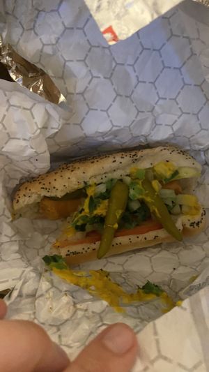 Hot dog  at Stray Dog in Minneapolis