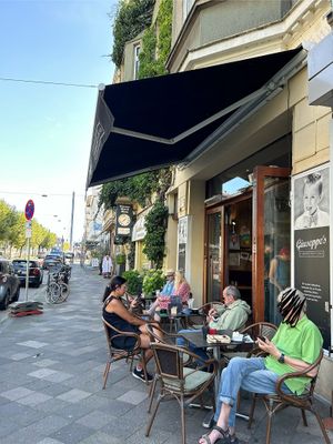   at Giuseppe's Eiswerkstatt Café in Dusseldorf