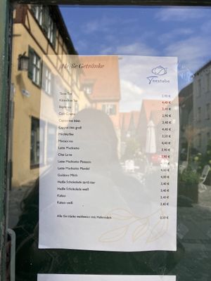 Tee und Kaffee mit Hafermilch +0,5€  at Teestube in Dinkelsbuehl