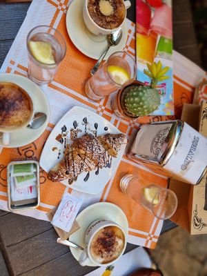 Cappuccino and croissant (vg) at Caffè Ciorfito in Naples