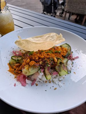 Pittige stoverij van jackfruit at Landal Rabbit Hill in Apeldoorn