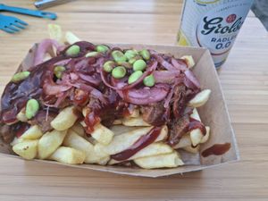 Loaded fries with jackfruit at Landal Rabbit Hill in Apeldoorn