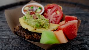 The Principal: Robust freshly made Bean Burger. This meal is the boss! at Well-Fed Ed - Food Truck in Wilmington