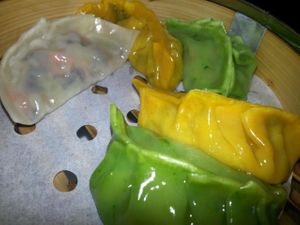 Assorted veggie gyoza at Tang's Bistro in Vancouver