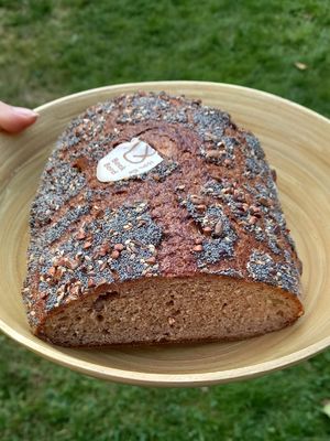 körner-nussbrot 4,90€ at  Back Bord Bio Bäckerei in Ratingen