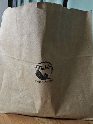Cute bag :) at Naki - vegan sweets in Osaka