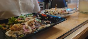 Half eaten but delicious at Bains Publics in Rimouski