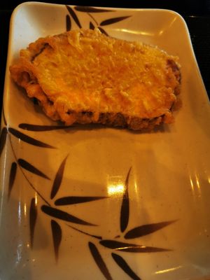 Sweet potato tempura at Marugame Seimen in Hokkaido