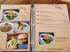 Menu at Taman Dedari in Ubud