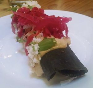 Purple potato taquito at Seabirds Kitchen - The LAB in Costa Mesa