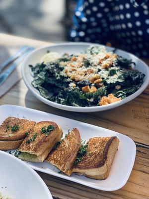 Grilled cheese and kale caesar salad at Seabirds Kitchen - The LAB in Costa Mesa