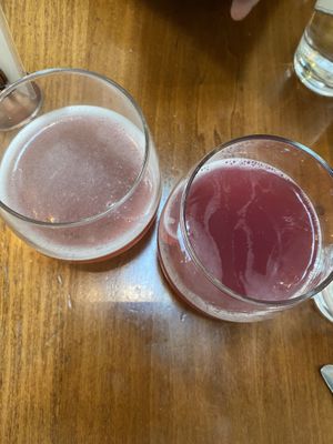 Kombucha mimosa and blueberry lemonade mimosa at Seabirds Kitchen - The LAB in Costa Mesa
