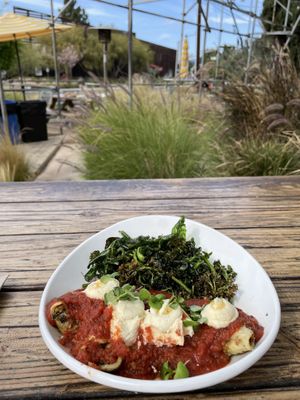 Stuffed shells on the seasonal winter menu. Get them!  at Seabirds Kitchen - The LAB in Costa Mesa