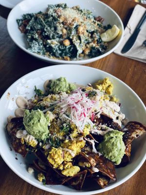 Chilaquiles and Caesar Salad  at Seabirds Kitchen - The LAB in Costa Mesa