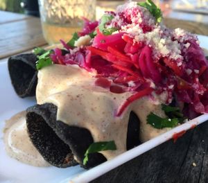 Purple Taquitos at Seabirds Kitchen - The LAB in Costa Mesa