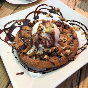 Chaffle (churro + waffle) at Seabirds Kitchen - The LAB in Costa Mesa