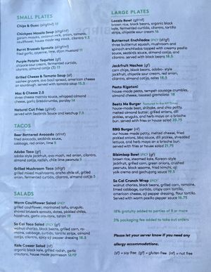 Menu  at Seabirds Kitchen - The LAB in Costa Mesa