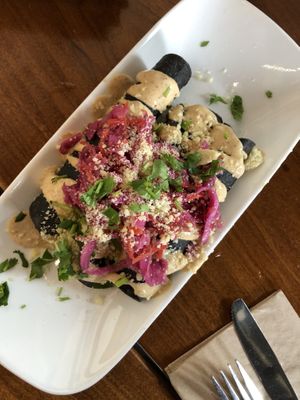 Purple Potato Taquitos at Seabirds Kitchen - The LAB in Costa Mesa