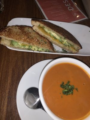 Grilled cheese w/ avocado and tomato soup... SPECTACULAR at Seabirds Kitchen - The LAB in Costa Mesa