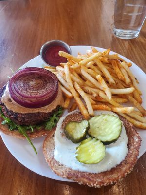 Beets Me Burger at Seabirds Kitchen - The LAB in Costa Mesa