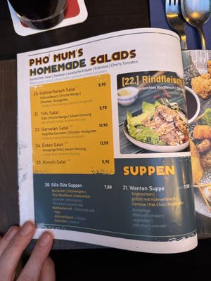 Menu 3/3.  at pho mum in Dresden