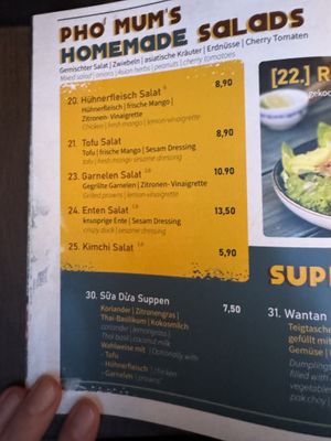 Menu 2/3.  at pho mum in Dresden