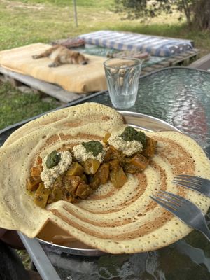 Masala dosa | May 2025  at Lahanaki - Vegan Cantina in Corfu