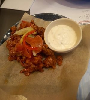 Hot sweet fried vegan chick'n firecracker at Wagamama in Dundee