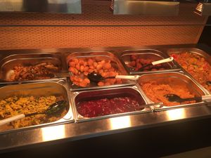 Veganes buffet at Troand in Holzkirchen