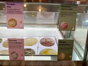 Four vegan flavors  at Stella Jean's Ice Cream - The Lab in Costa Mesa