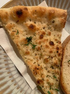 Garlic Crust Pizza - a bit boring and bland in comparison to everything else but yum nonetheless! at Andiamo Trattoria Rhodes in Rhodes